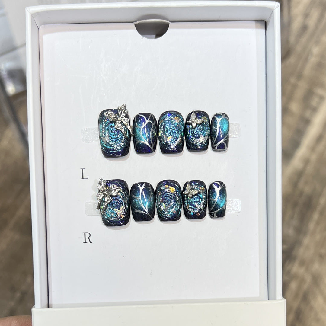 Galaxy-Themed Nail Art Extensions Kalsten