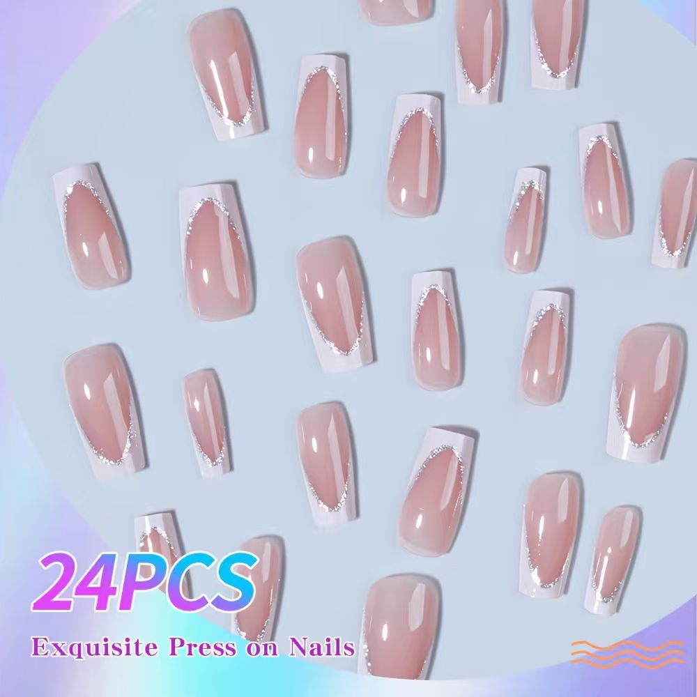 Elegant French Tip Press-On Nails Kalsten