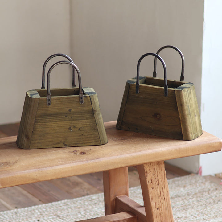 Wooden container with handles Kalsten