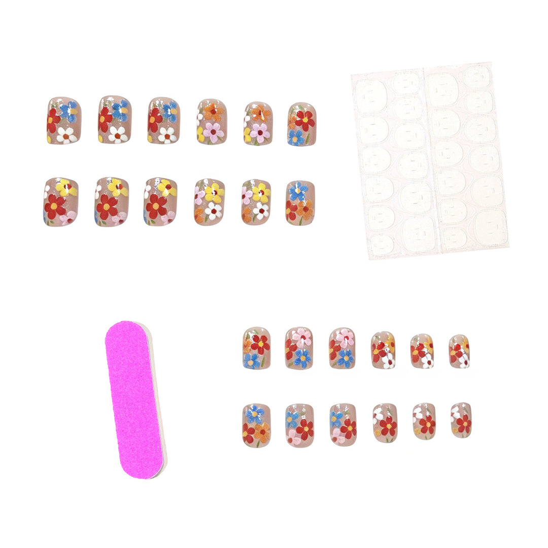 Floral-Inspired Acrylic Nail Art Kalsten