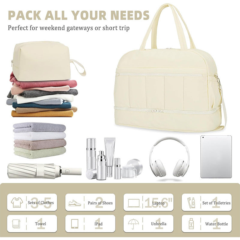 Multifunctional Travel Bag with Removable Cosmetic Bag Kalsten