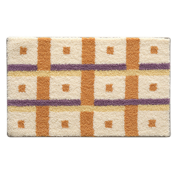 Plush Striped Bath Mat Kalsten
