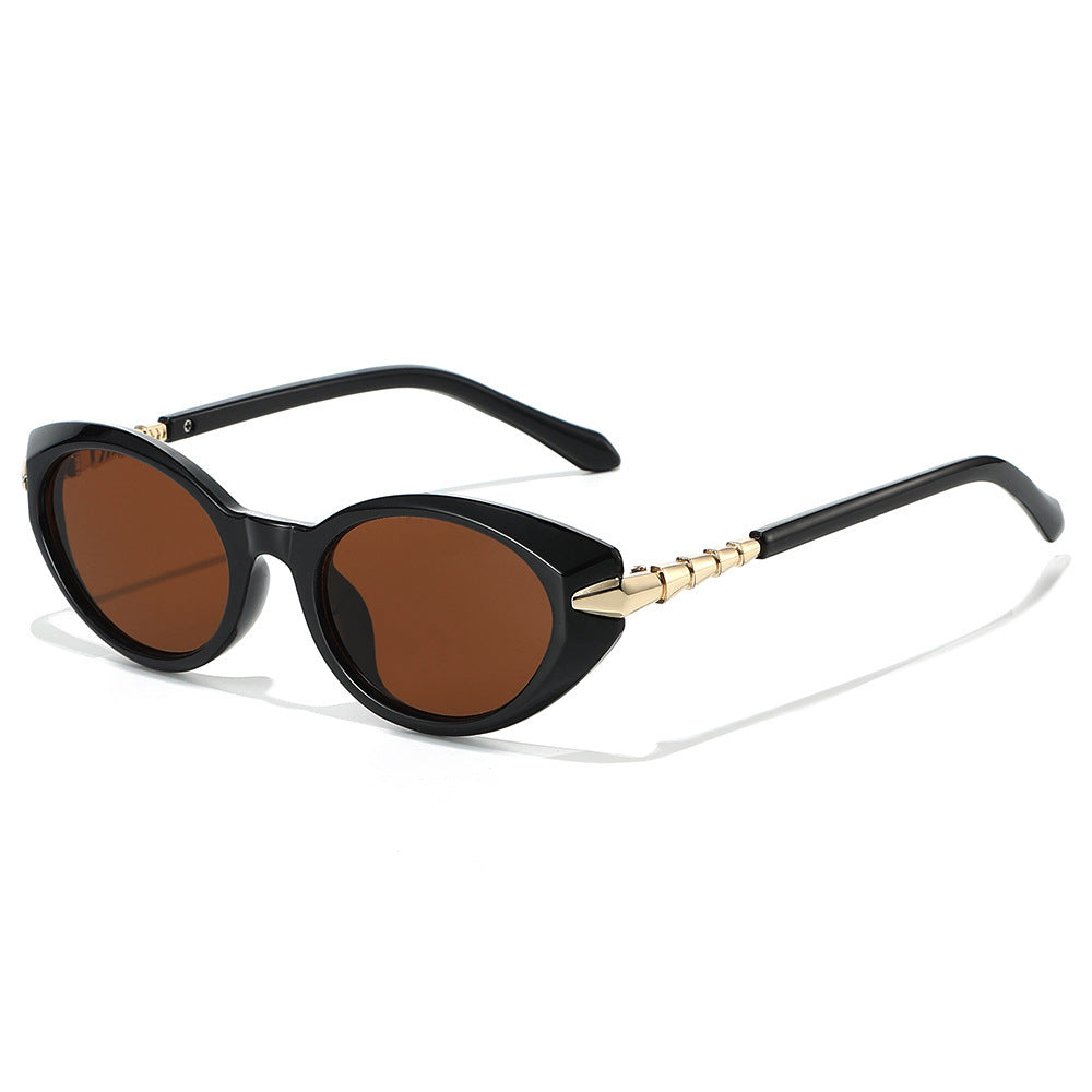 Designer Cat-Eye Sunglasses with Gold Accents Kalsten