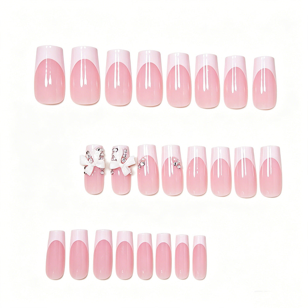 Elegant French Tip Nail Art Extensions Kalsten