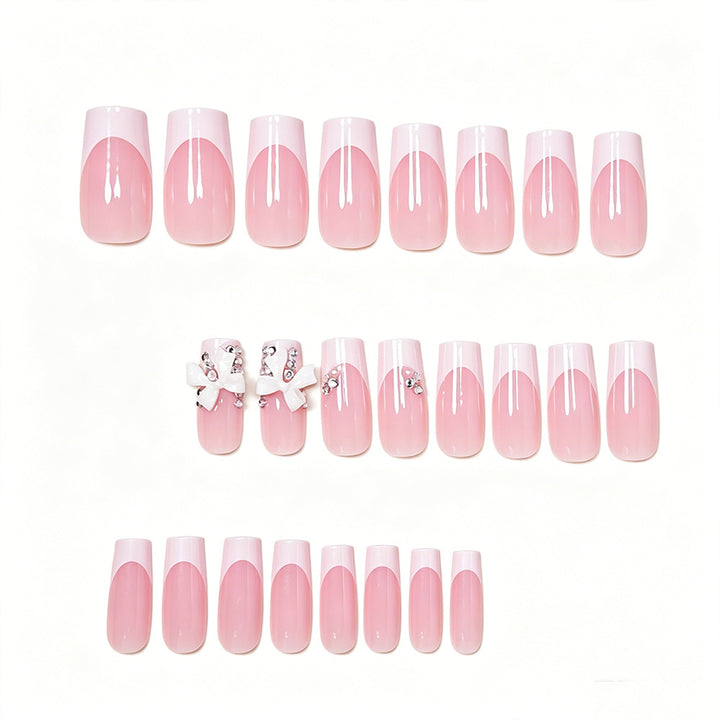 Elegant French Tip Nail Art Extensions Kalsten