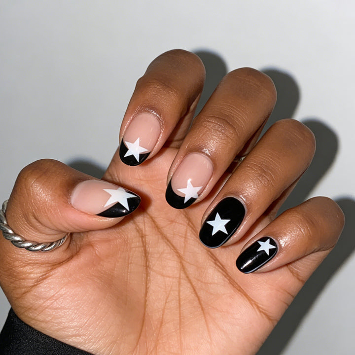 Artistic Star Accented Press-On Nails Kalsten