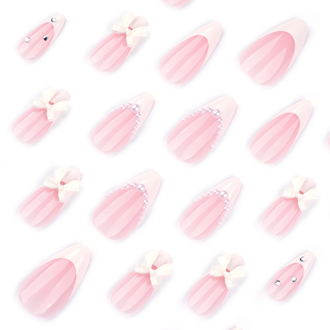 Artful stiletto nails with elegant flower embellishment Kalsten