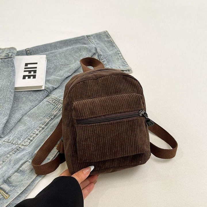 Compact Corduroy Mini Backpack Kalsten