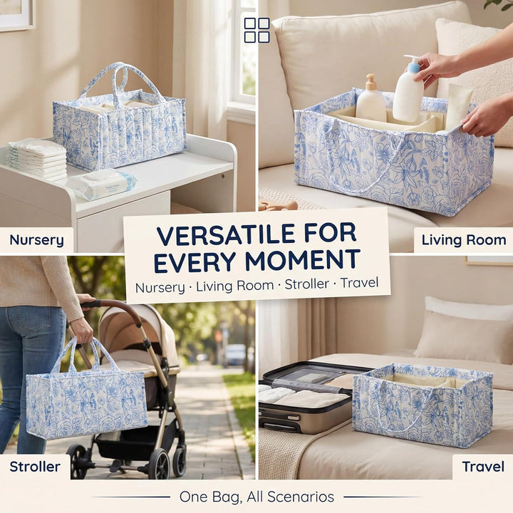 Versatile storage basket with compartments and charming animal motif Kalsten