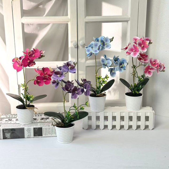 Artificial Orchid Arrangement for Decorative Indoor Display