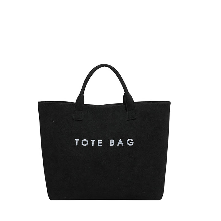 Stylish Faux Suede Tote Bag