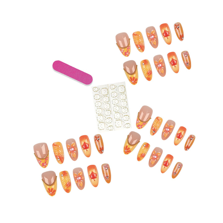 Floral-Inspired Press-On Nail Art Set