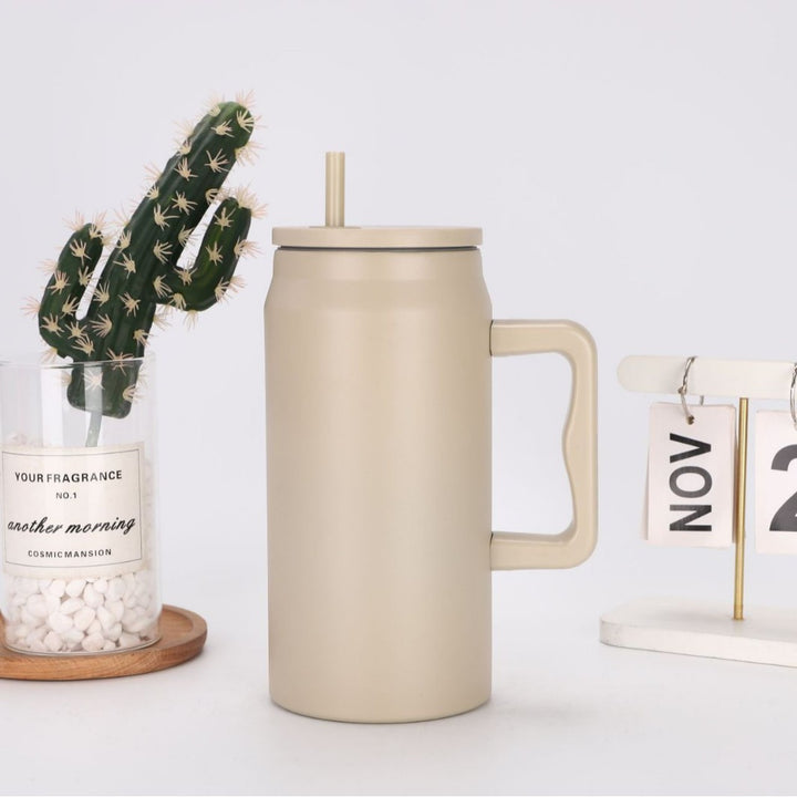 Women's Insulated Drinking Cup with Handle and Straw Kalsten