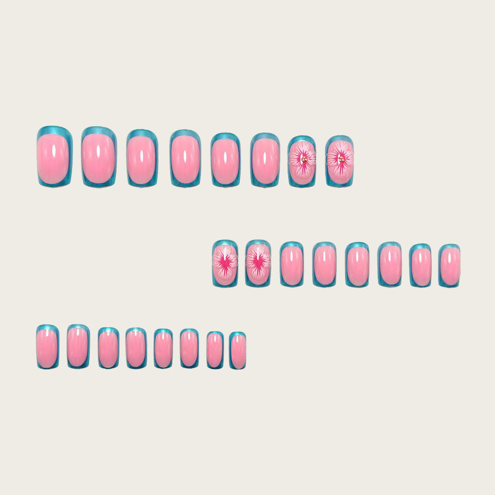 Artificial nails with floral 3D design Kalsten