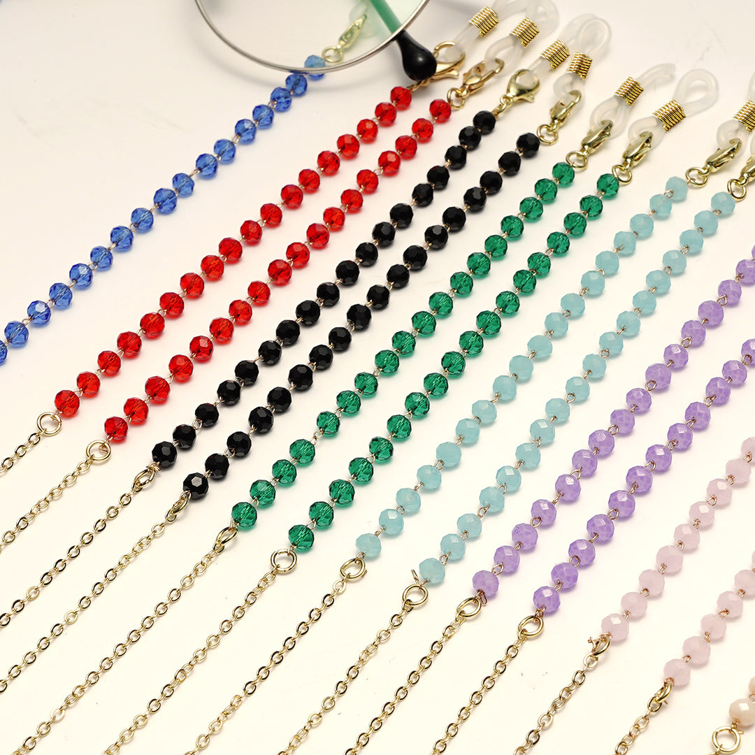 Decorative Stone-Accented Eyewear Chain Kalsten