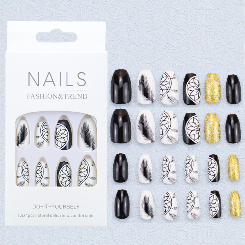 Artistic Graphic Press-On Nail Set Kalsten