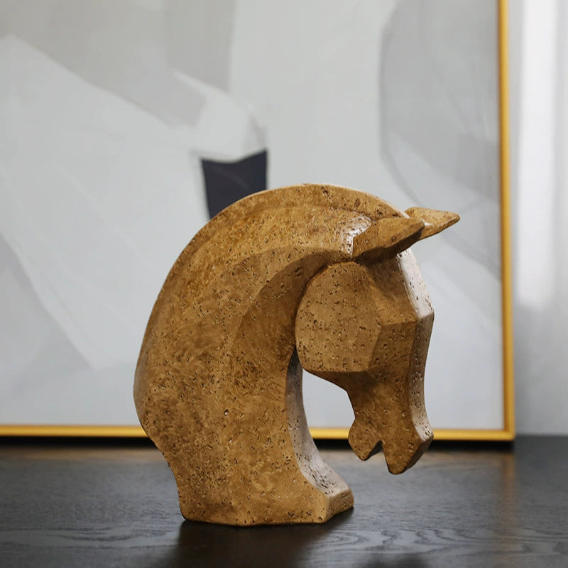 Abstract Horse Head Sculpture