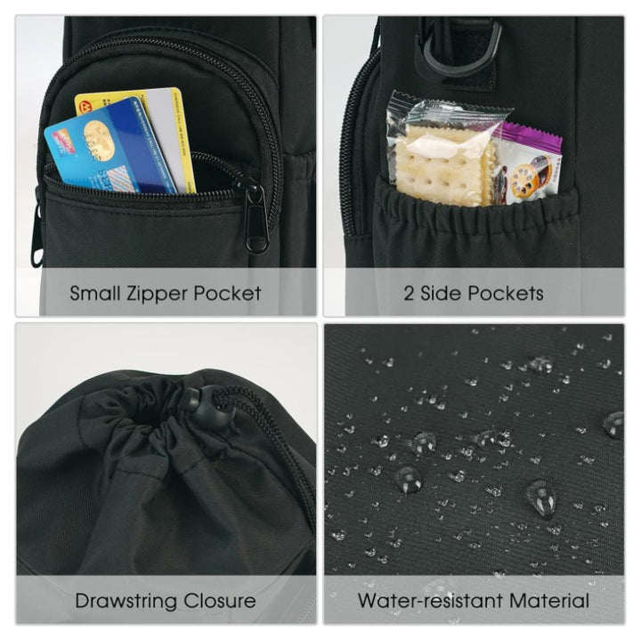 Insulated drinking bottle carrying bag with external compartment Kalsten