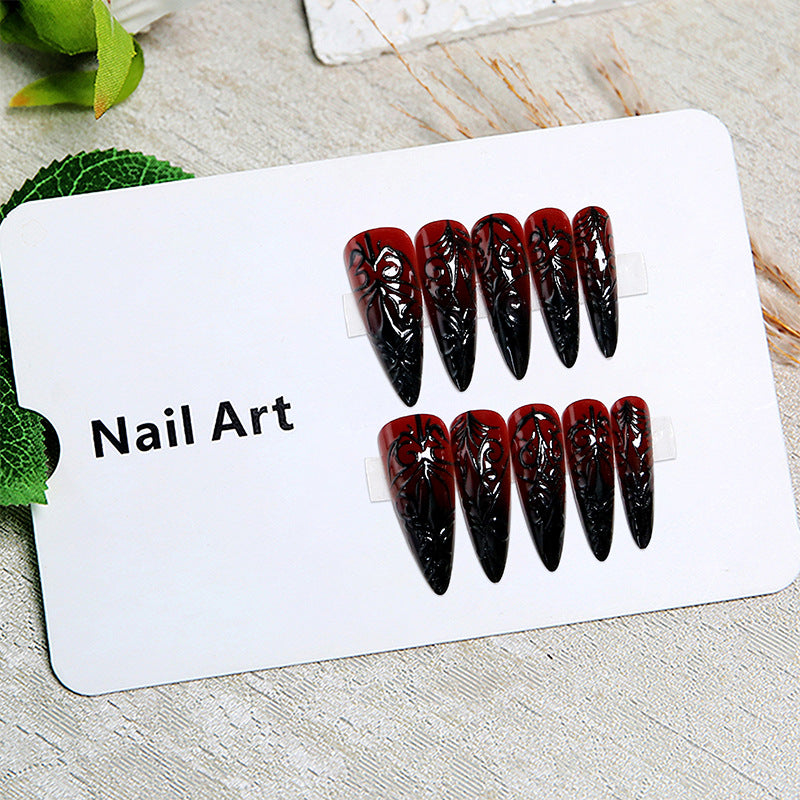 Artificial nails with elegant gothic pattern Kalsten