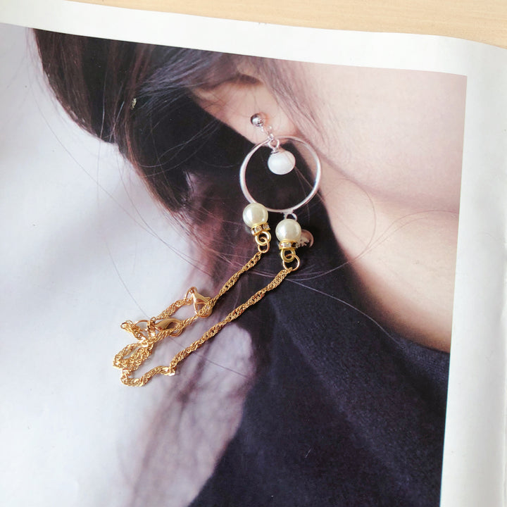 Elegant Dangle Earrings with Pearl Accents Kalsten