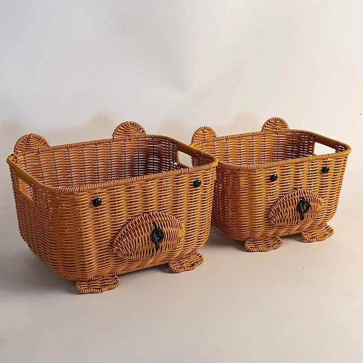 Handcrafted natural material storage basket Kalsten