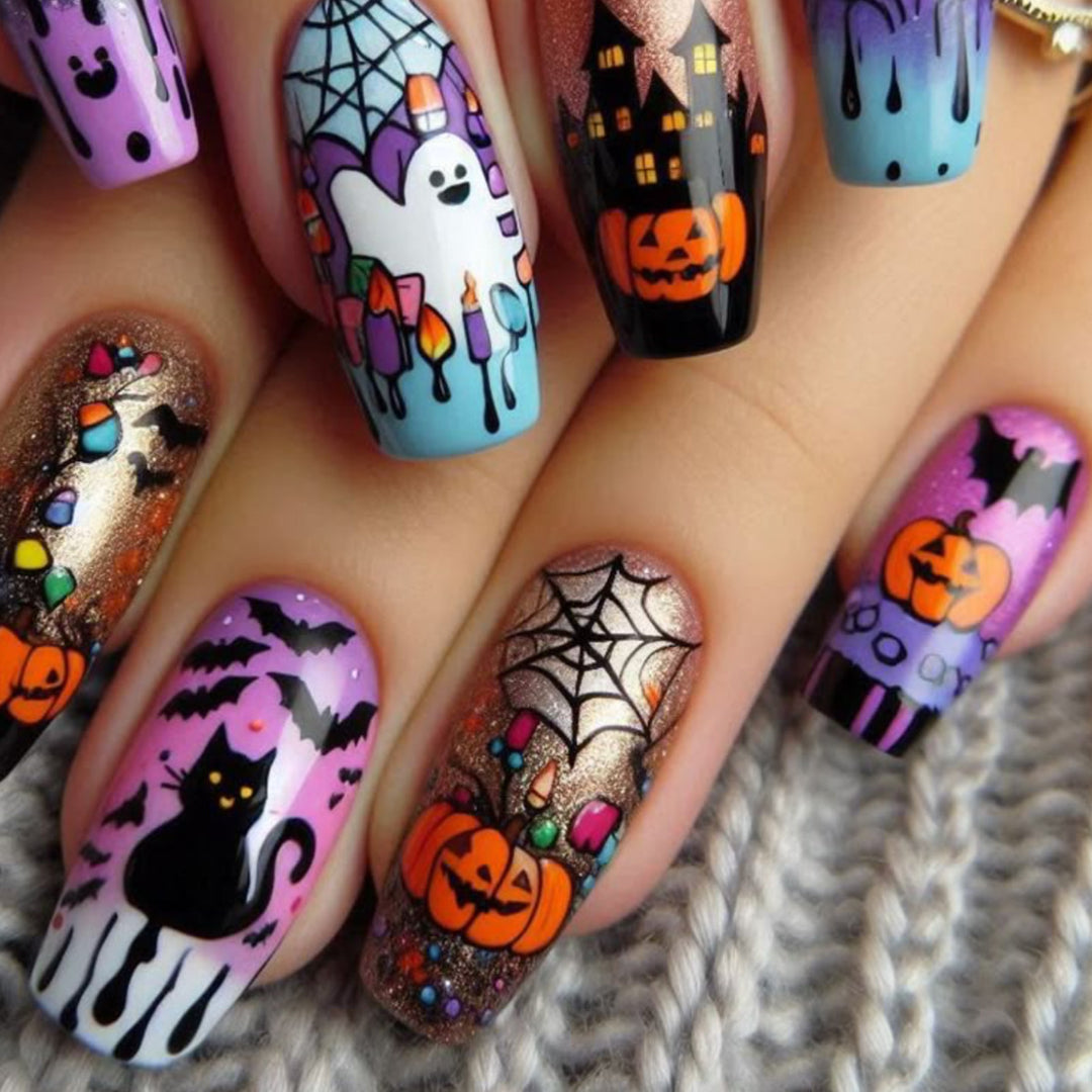 Halloween-Themed Nail Art Set Kalsten