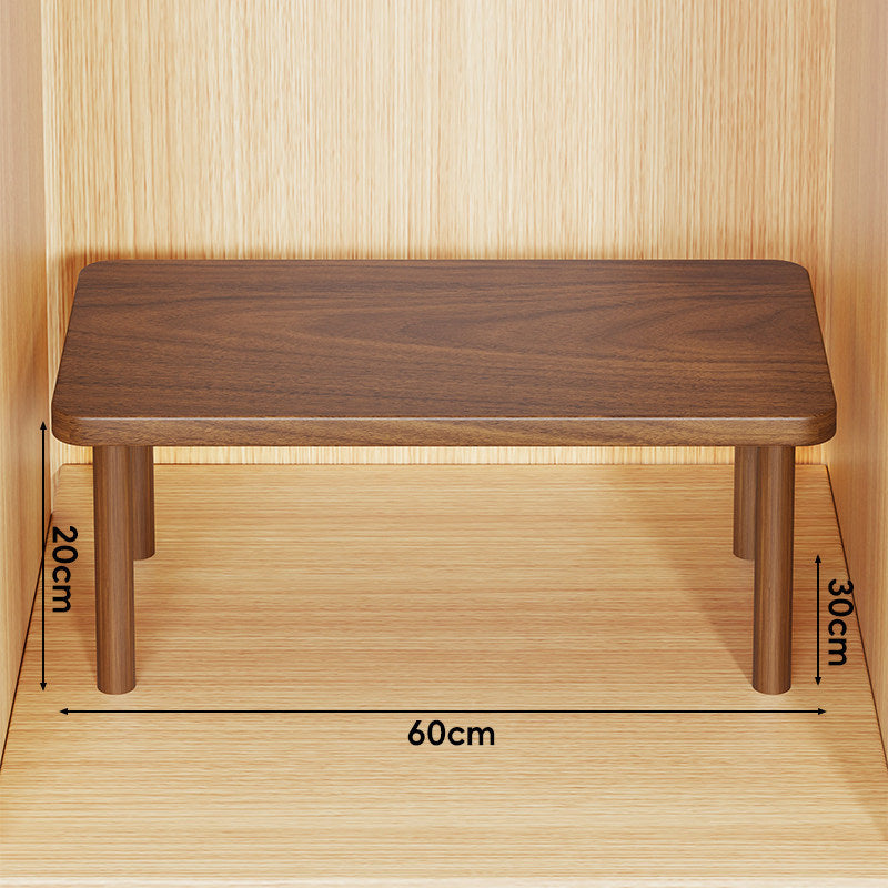Adjustable Multi-Height Wooden Monitor Riser and Desktop Shelf