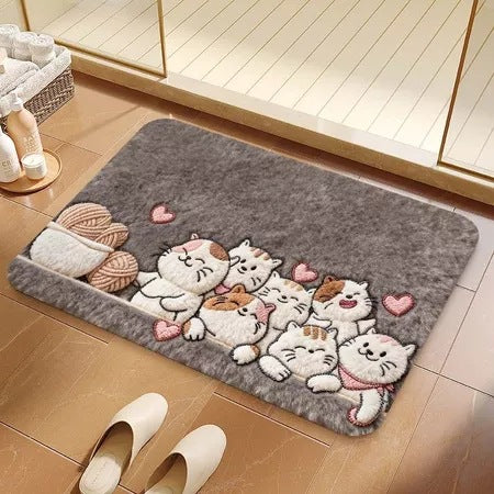 Cute Dog-Themed Bath Rug