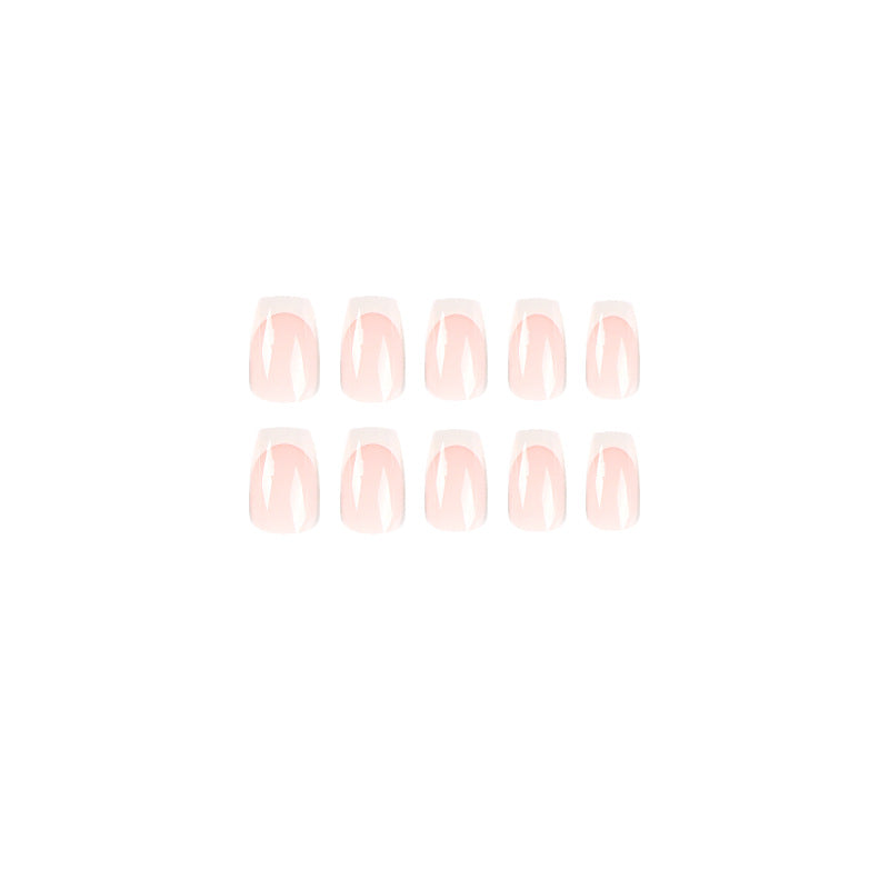 Elegant Nail Extensions with French Design Kalsten