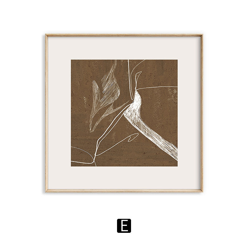 Framed Abstract Line Art Canvas