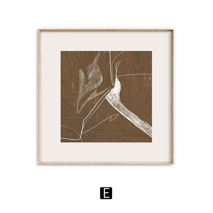 Framed Abstract Line Art Canvas