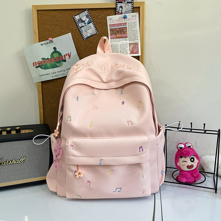Musical Note Patterned Backpack