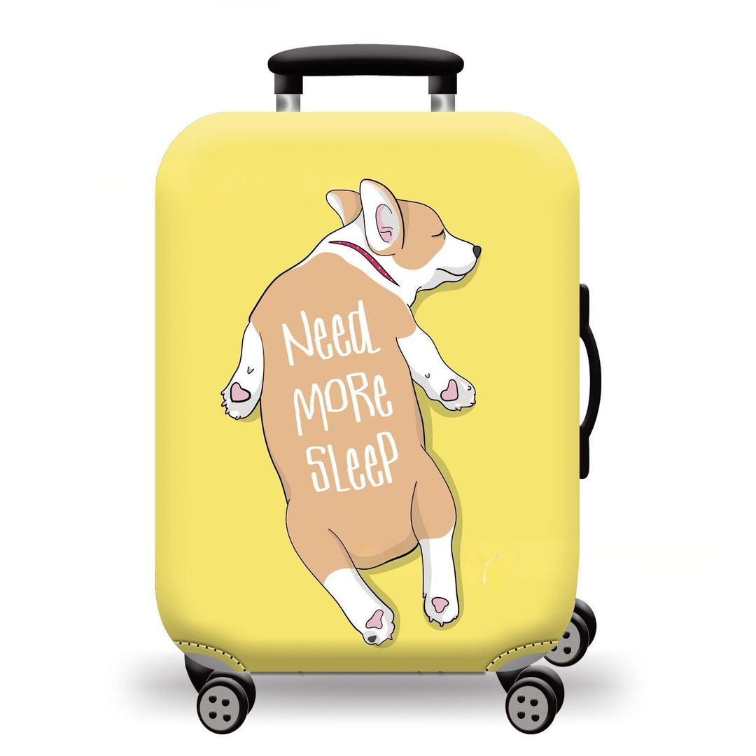 Unisex hard-shell luggage with trendy dog motif Kalsten
