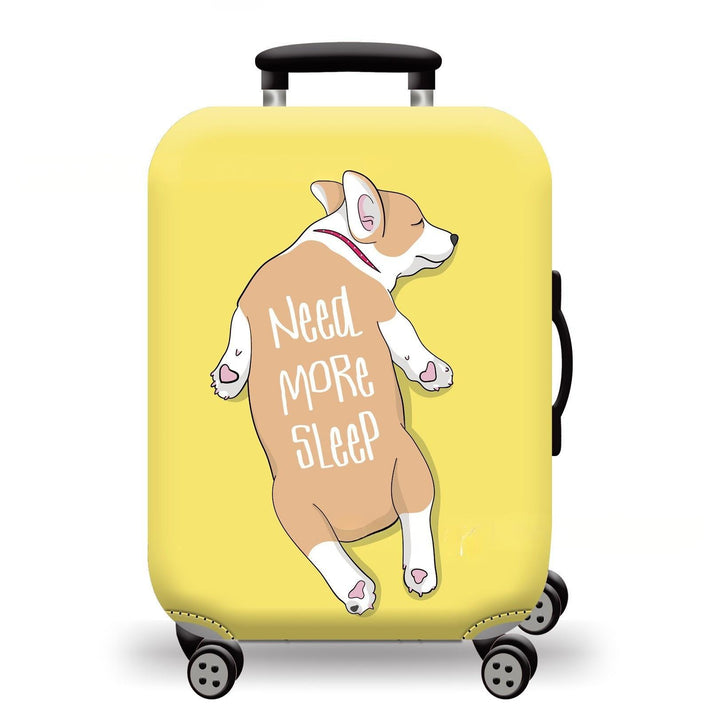 Unisex hard-shell luggage with trendy dog motif Kalsten