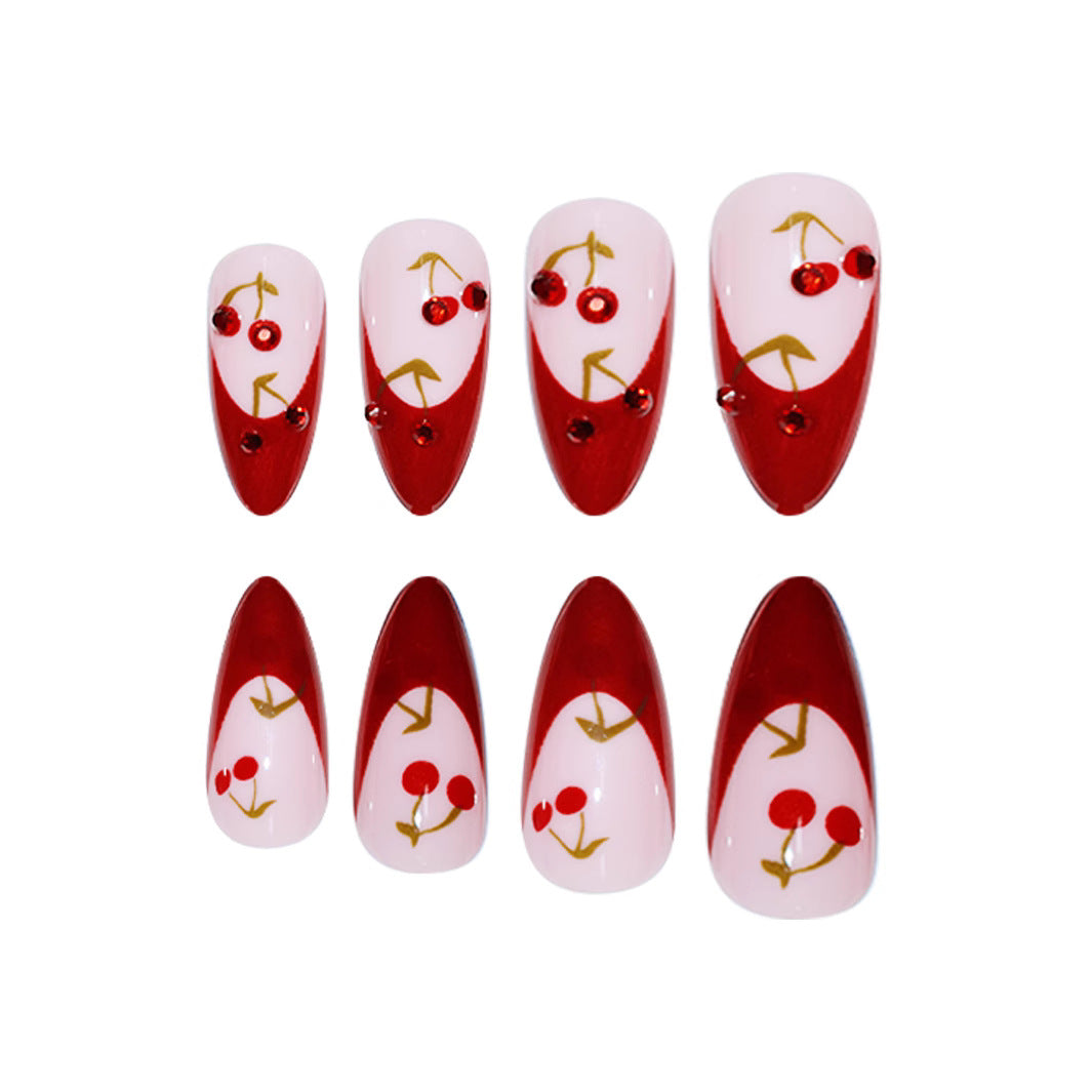 Artistic Cherry Blossom Press-On Nail Set Kalsten