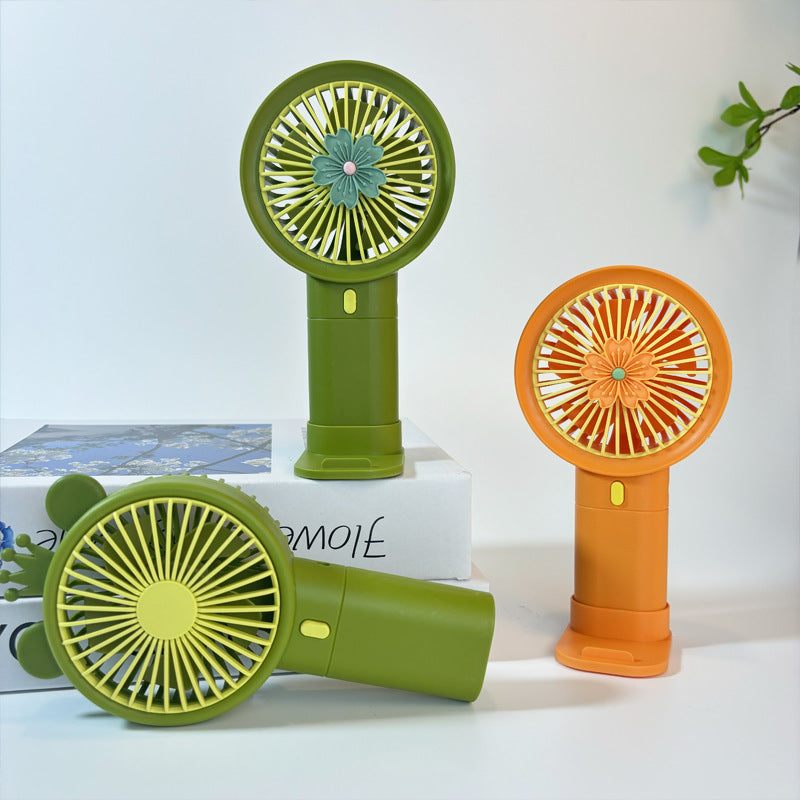 Ladies Portable Handheld Fan with Creative Flower Design Kalsten