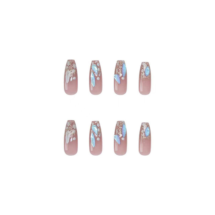 Artificial nails with stylish floral accents Kalsten