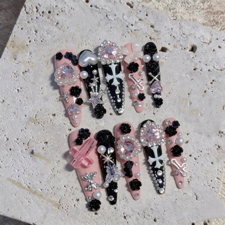 Gothic Decorative Press-On Nail Art Set
