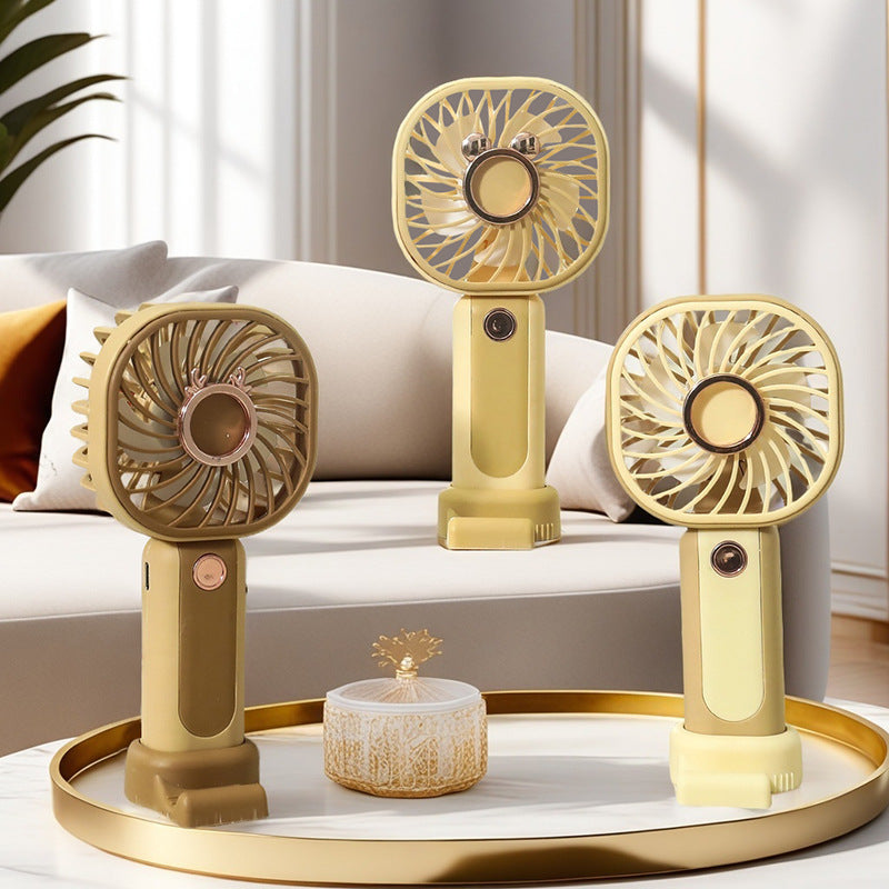 Women's portable hand-held fan with cute lion design Kalsten