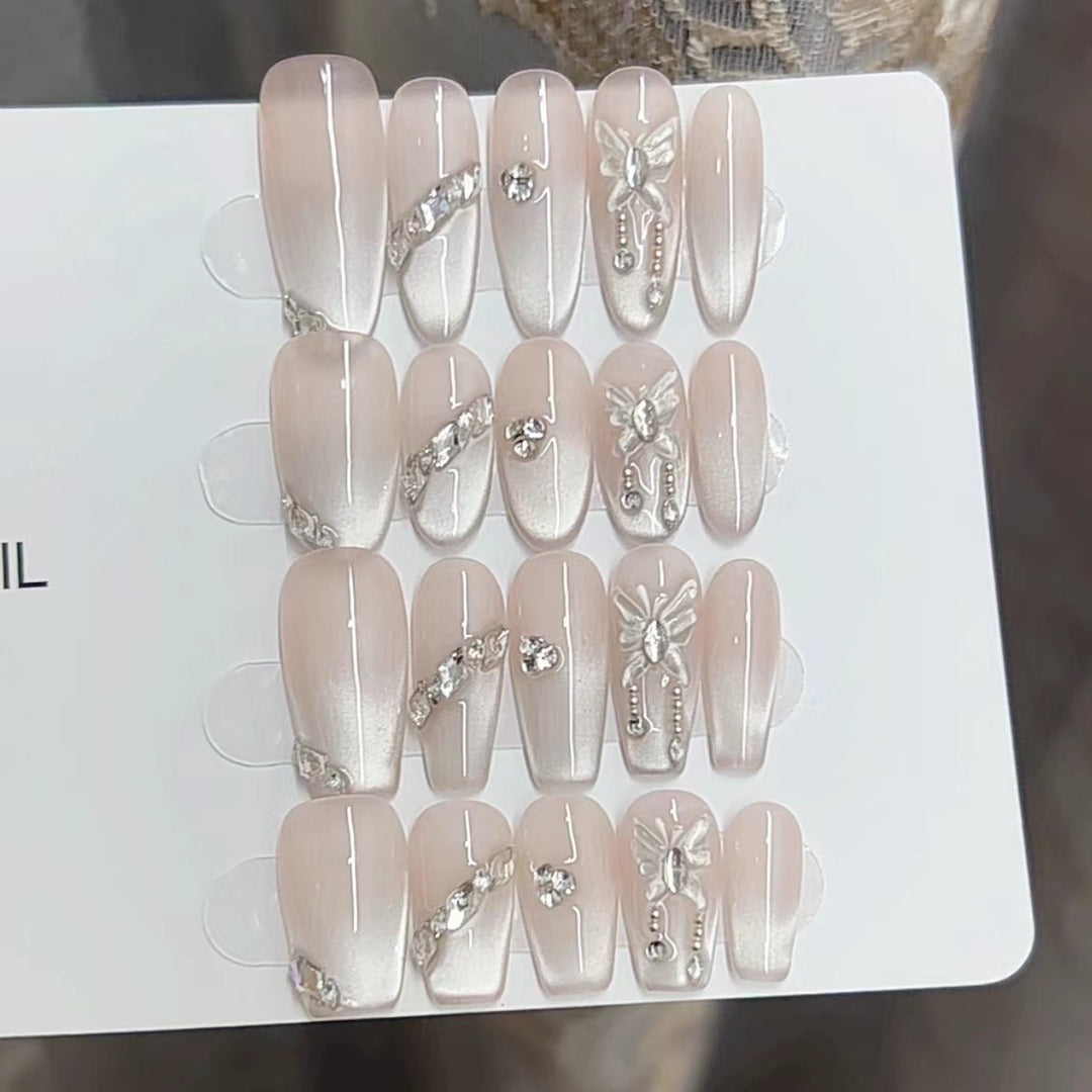 Elegant 3D Floral Decorative Press-On Nails Kalsten