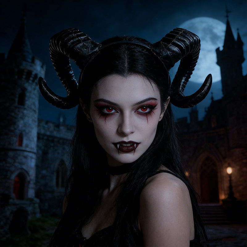 Elegant Devil Hairband and Choker Set