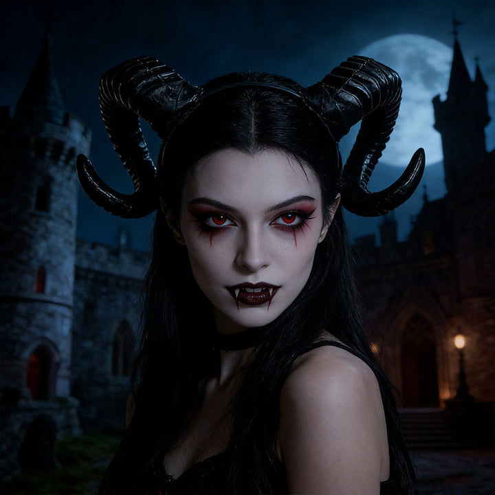 Elegant Devil Hairband and Choker Set