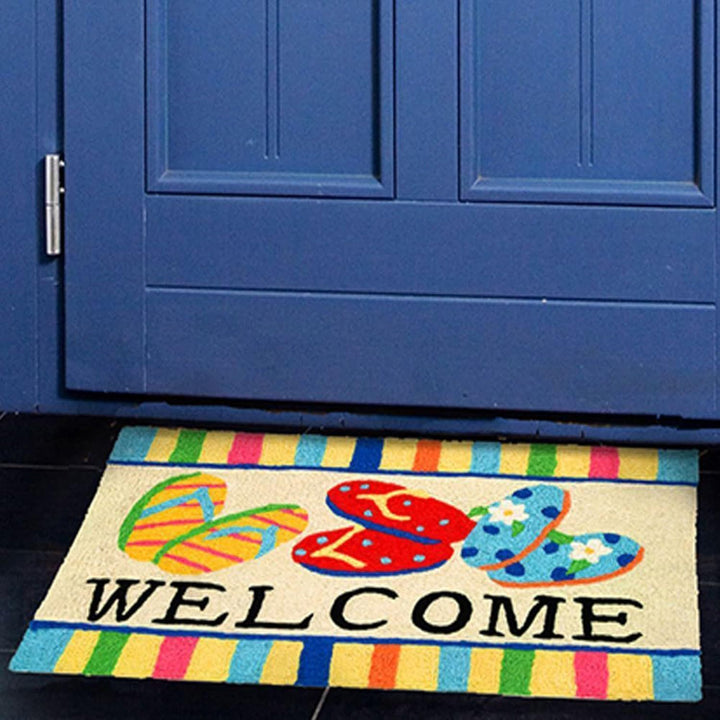 Colorful Coast-Themed Kitchen Mat