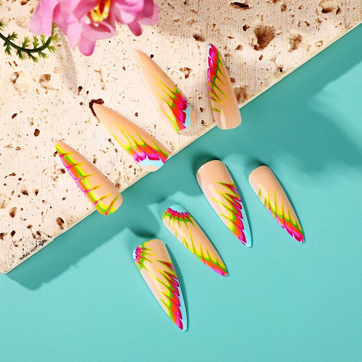 Creative artificial nails with modern wave pattern Kalsten