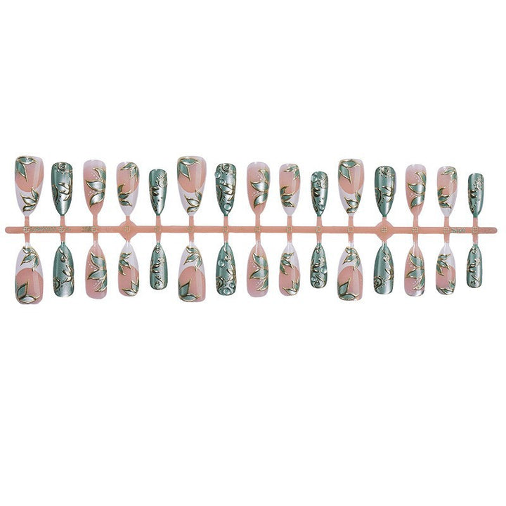 Artificial nail set with floral and glamorous accents Kalsten
