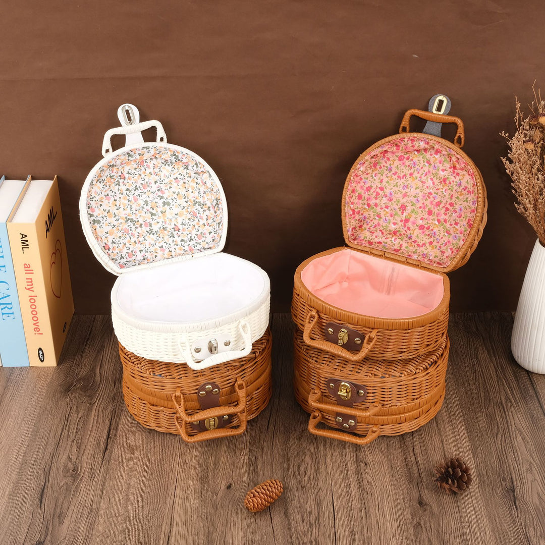 Floral-Inspired Woven Basket Kalsten