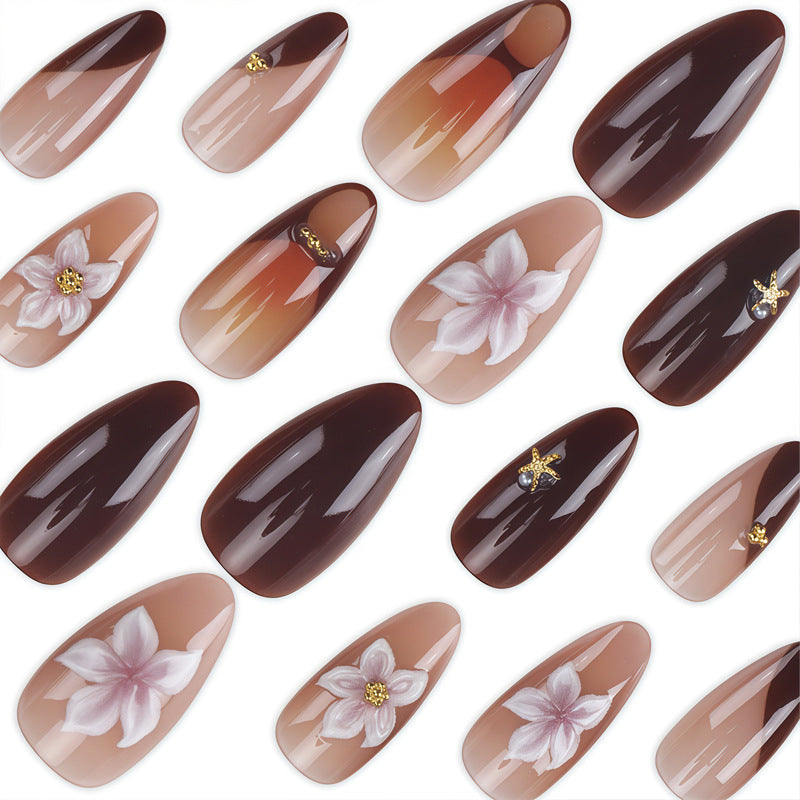 Floral Design Artistic Press-On Nails Kalsten