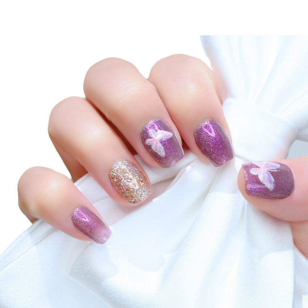 Glitter Butterfly Press-On Nail Set Kalsten