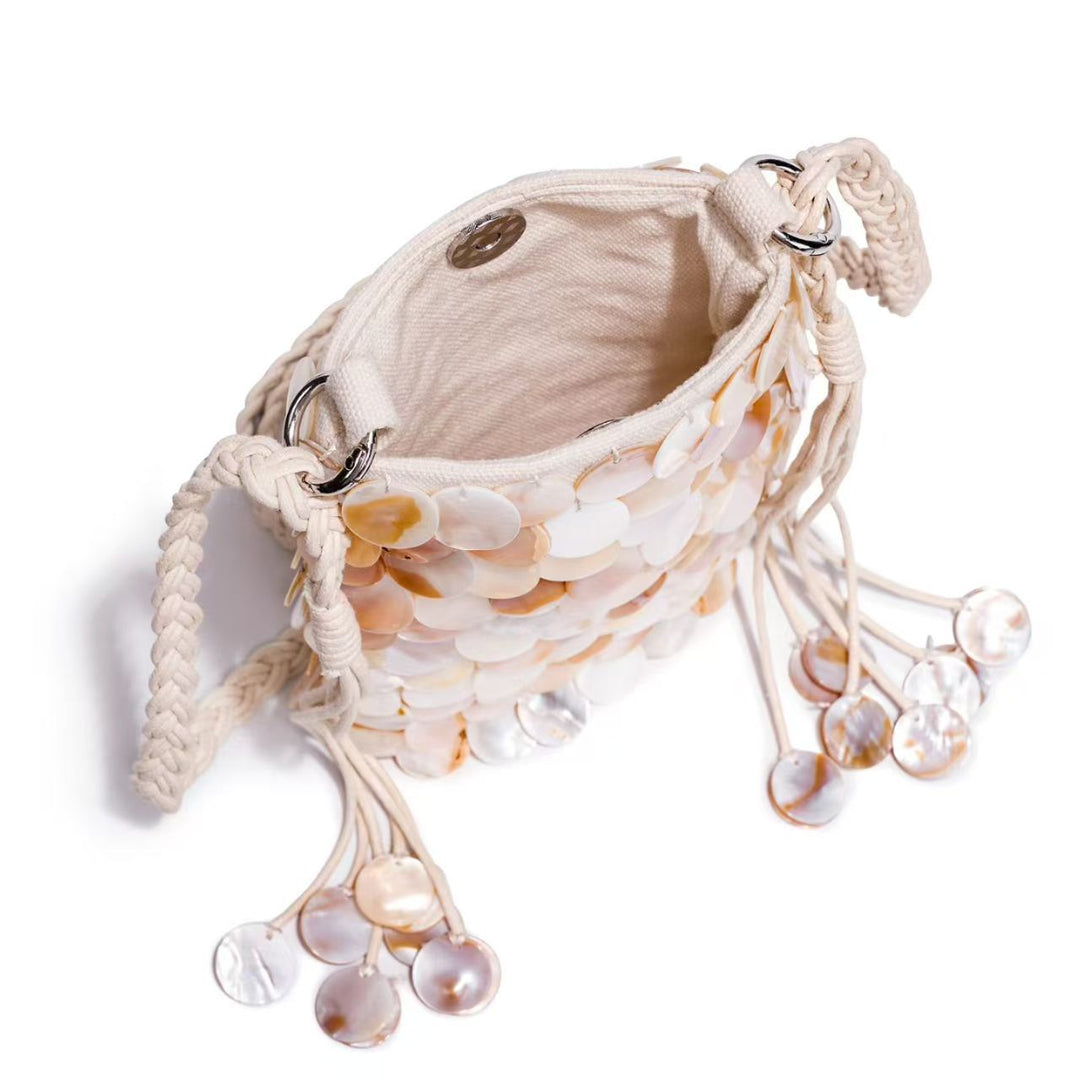 Elegant Shell-Embellished Crossbody Bag Kalsten