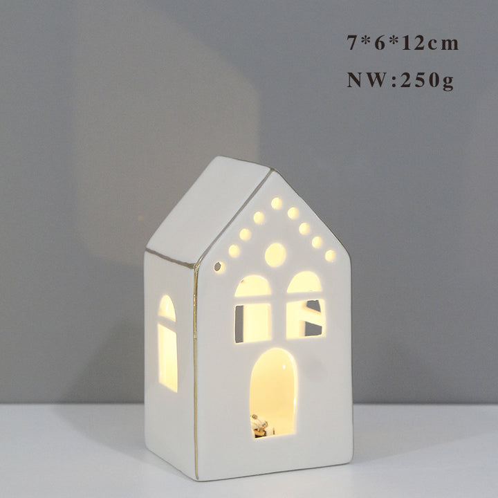 Decorative Ceramic House Lantern Kalsten